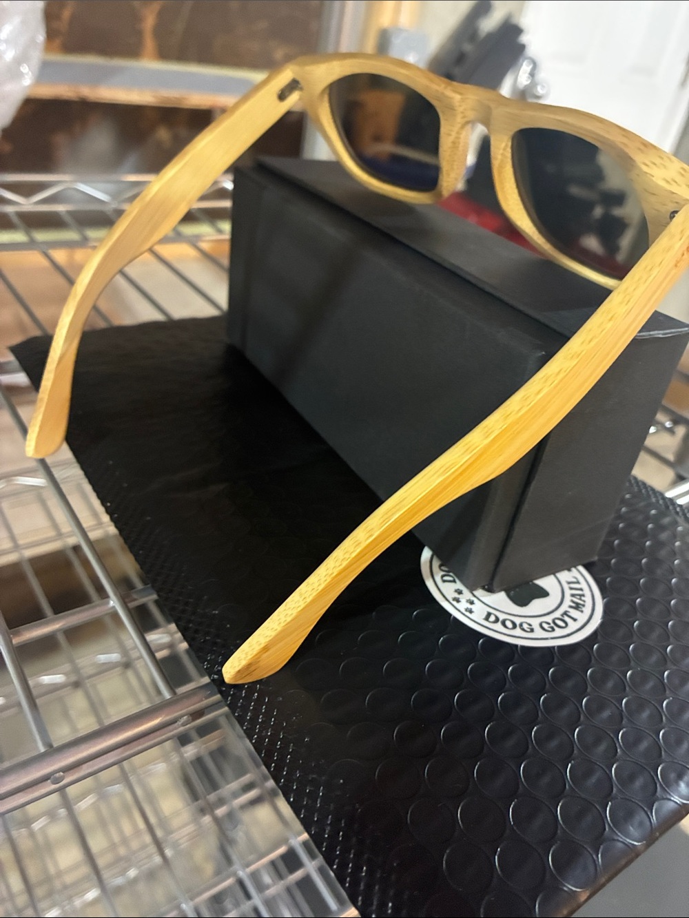 Eastern Outer Bamboo Sunglasses with Green Lenses - Picture 3 of 8